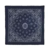 Kujten Scarves & Snoods>Large Cashmere Bandana, 2-Threads Bleu Marine Fonce