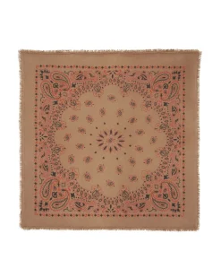 Kujten Scarves & Snoods>Large Cashmere Bandana, 2-Threads Camelo