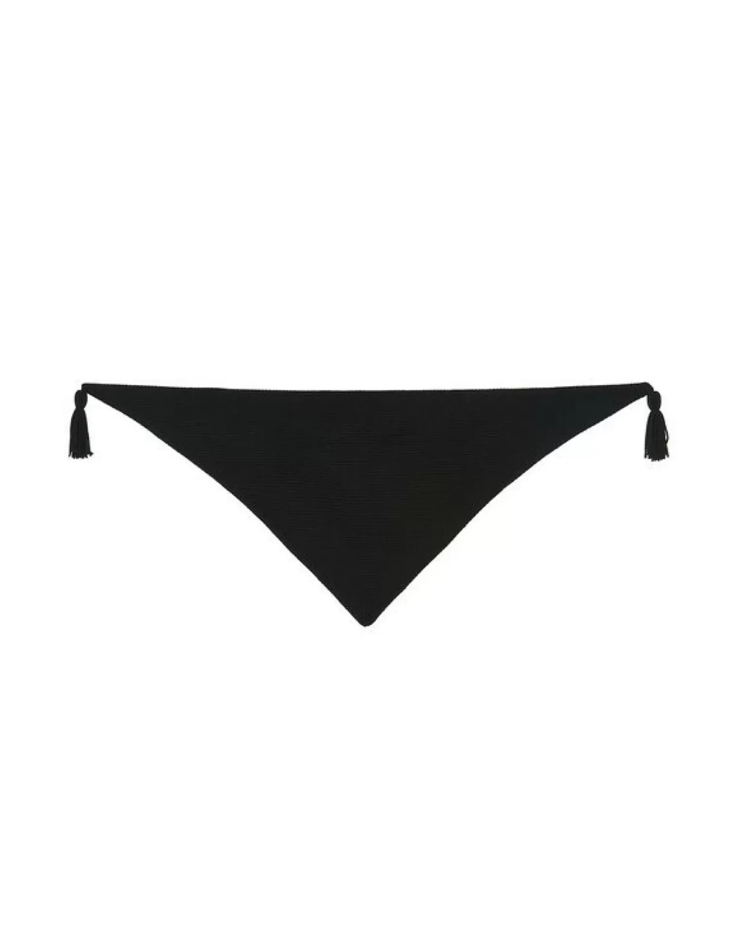 Kujten Scarves & Snoods>Large Cashmere Bandana With Pompoms Noir