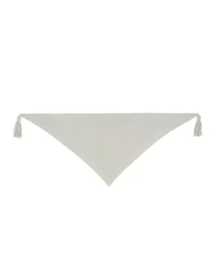 Kujten Scarves & Snoods>Large Cashmere Bandana With Pompoms Avoine