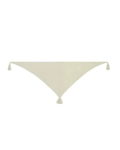 Kujten Bandanas>Large Pompoms Cashmere Bandana Blanc Vintage