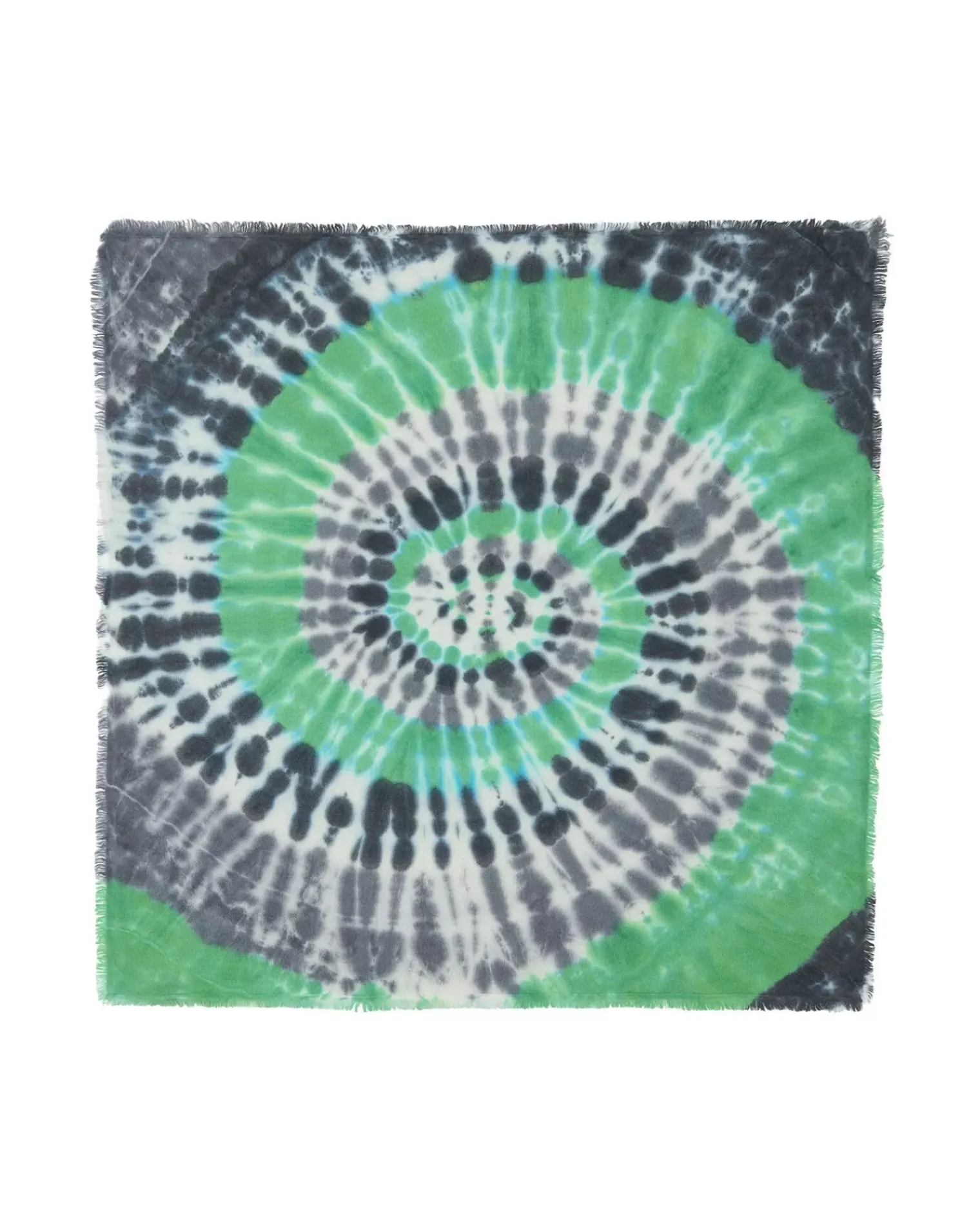 Kujten Bandanas>Large Printed Cashmere Bandana Gris Flanelle