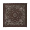 Kujten Scarves & Snoods>Large Printed Cashmere Bandana, 2-Threads Chataigne