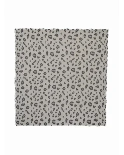 Kujten Bandanas>Leopard Printed Cashmere Bandana Silk