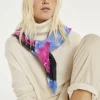 Kujten Capes & Ponchos>Lined Turtleneck Woman Cashmere Tunic, 6-Threads Blanc