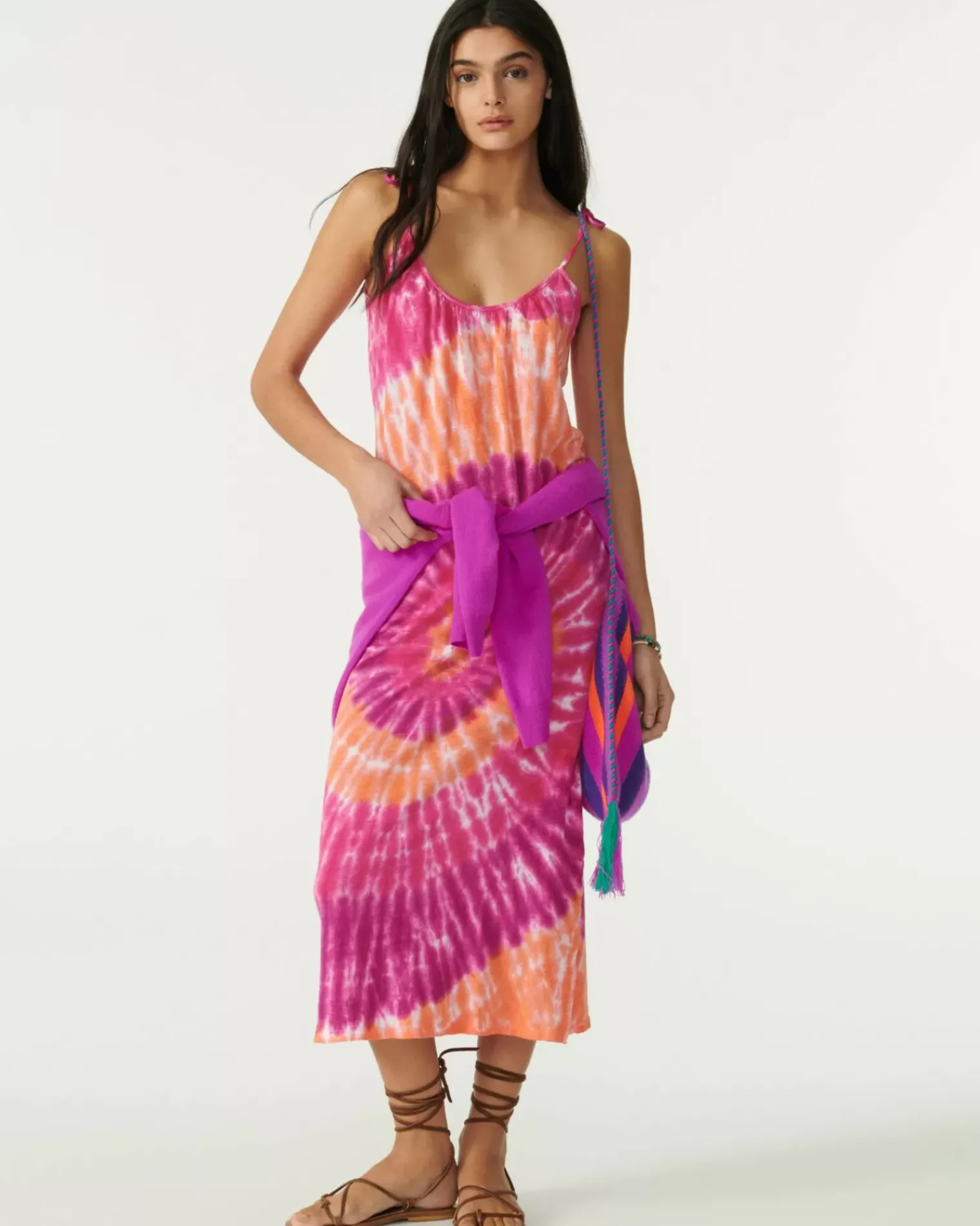 Kujten Dresses & Skirts>Linen Tank Dress Rose Neon