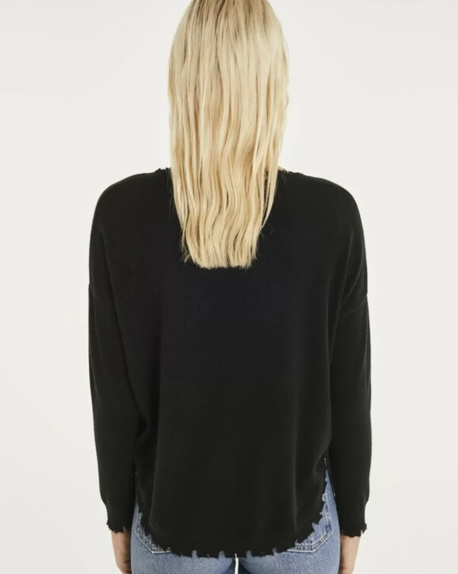 Kujten Sweaters & Sweatshirts>Liquette Round Neck Cashmere Sweater Noir