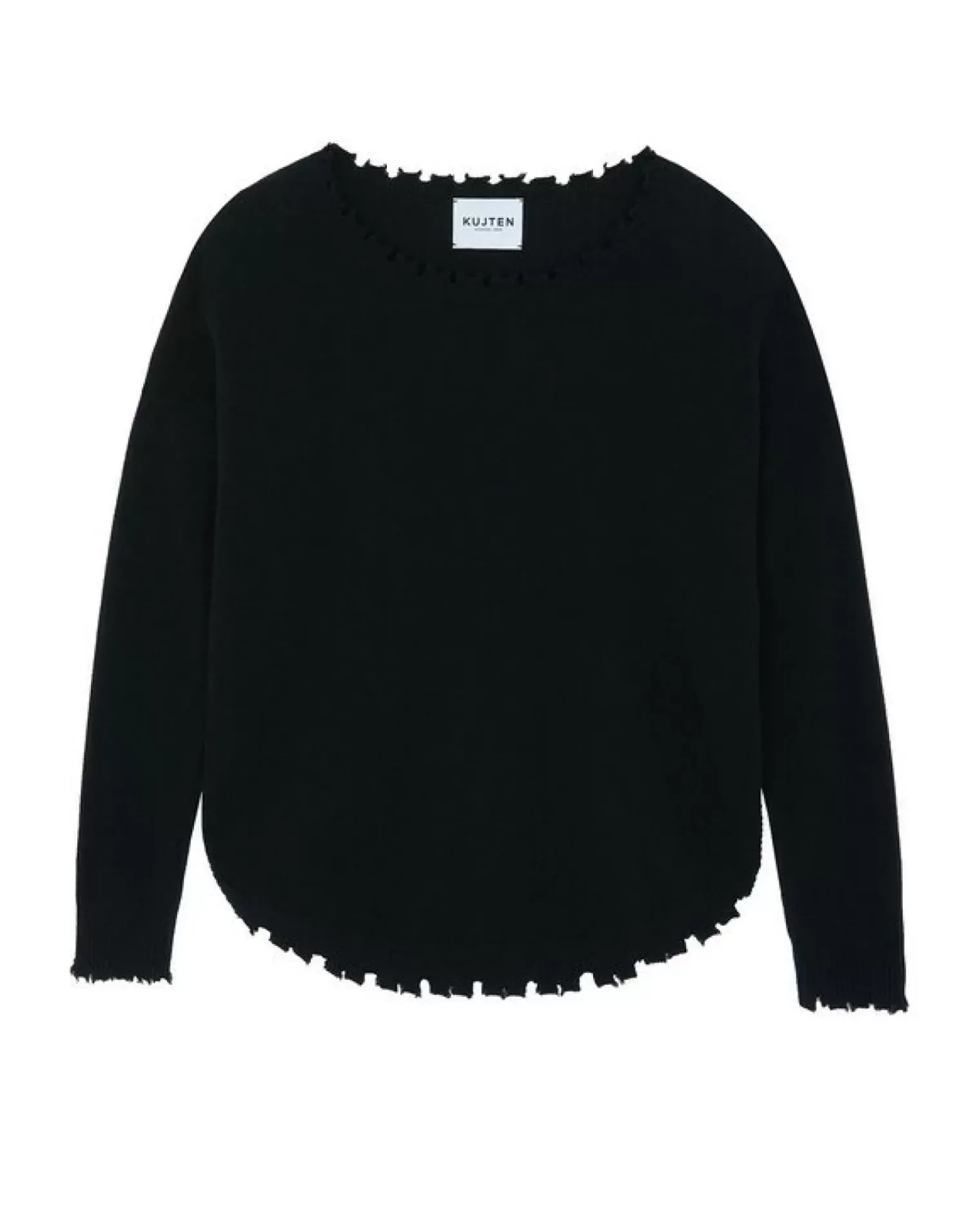 Kujten Sweaters & Sweatshirts>Liquette Round Neck Cashmere Sweater Noir