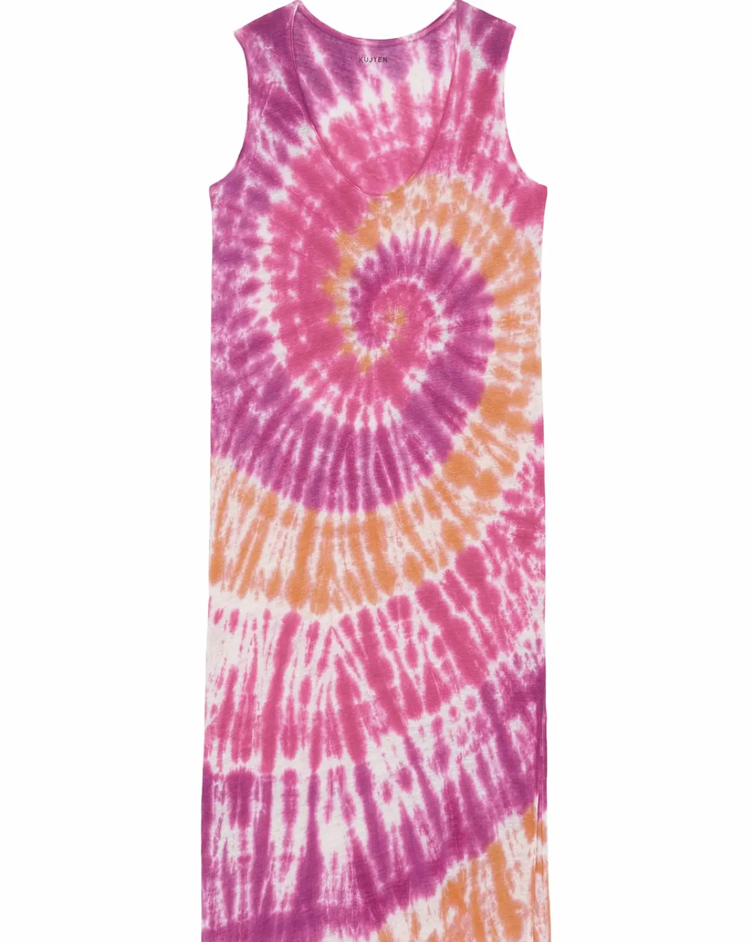 Kujten Dresses & Skirts>Long Linen Tank Dress Rose Neon