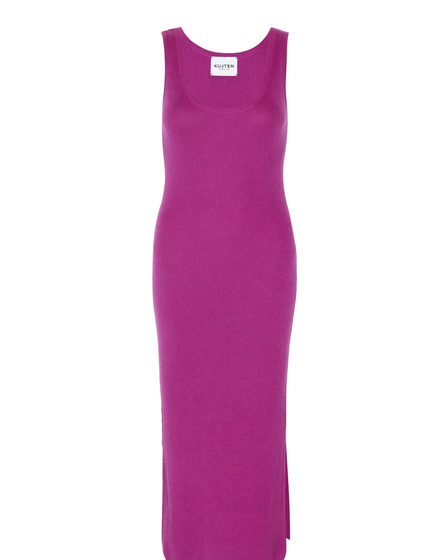Kujten Dresses & Skirts>Long Silk-Cashmere Tank Top Dress Violet India