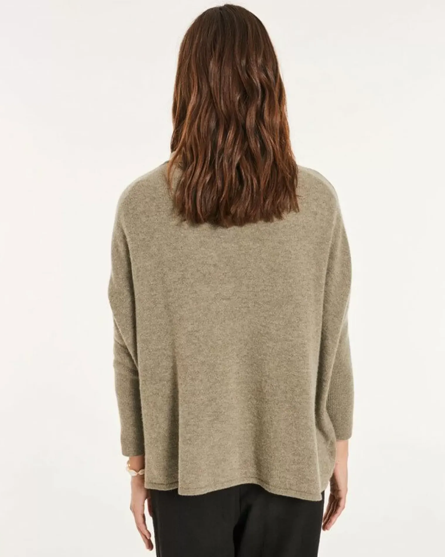 Kujten Jackets & Vests>Long Sleeve Chale Collar Jacket Kaki Chine