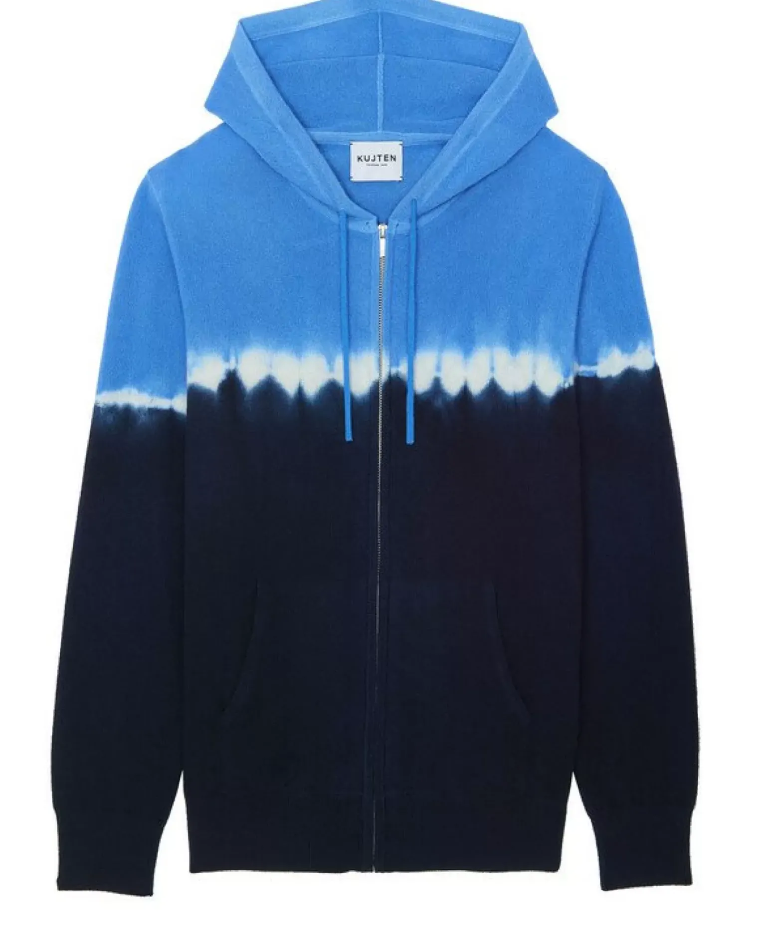 Kujten Hoodies>Long Sleeve Hooded Zipped Vest Bleu Kabalos