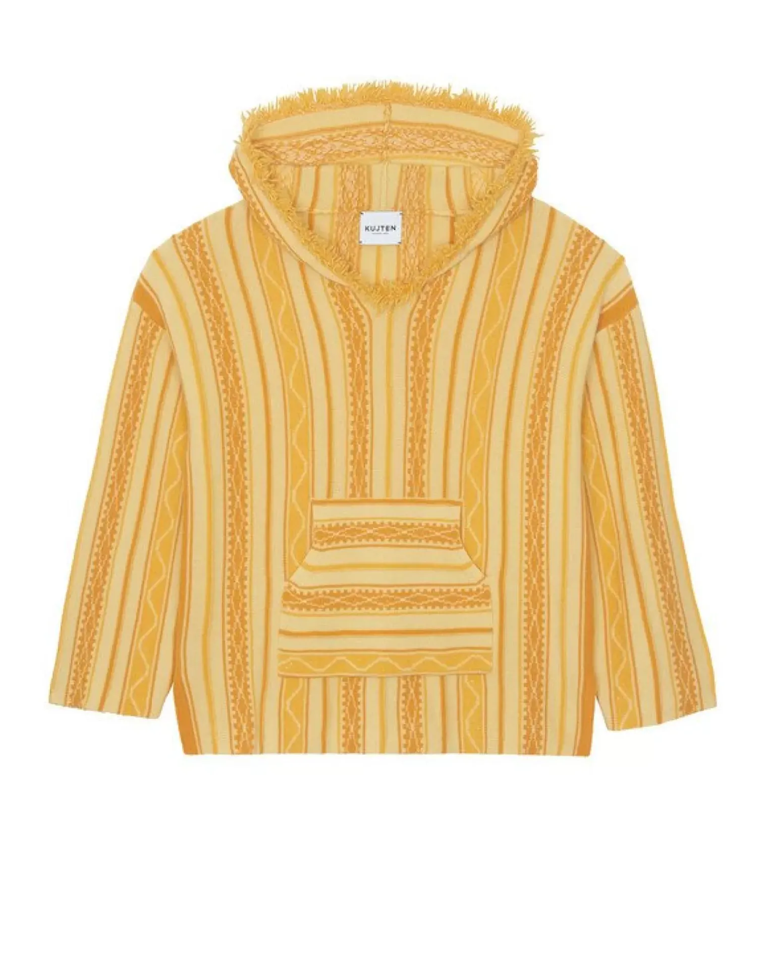 Kujten Hoodies>Long Sleeve Oversize Cashmere Hoodie Marigold