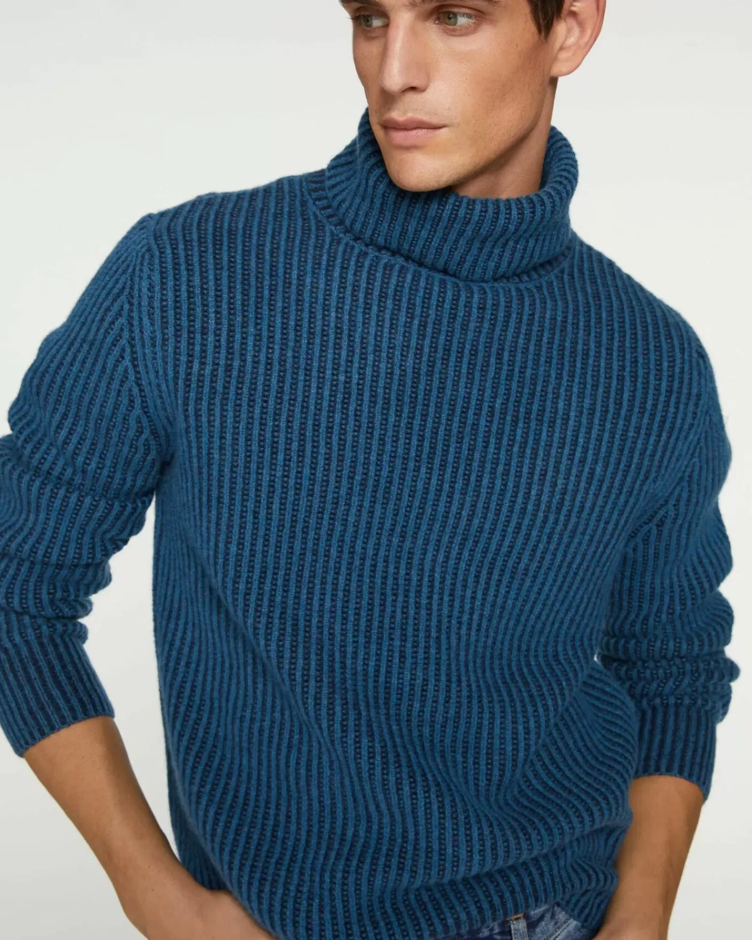 Kujten Sweaters & Sweatshirts>Long Sleeve Turtleneck Sweater Bleu Marine Fonce