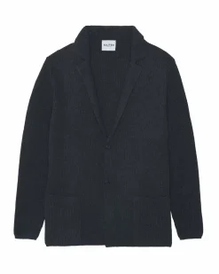 Kujten Jackets & Vests>Long Sleeves Blazer Cashmere Cardigan Ocean