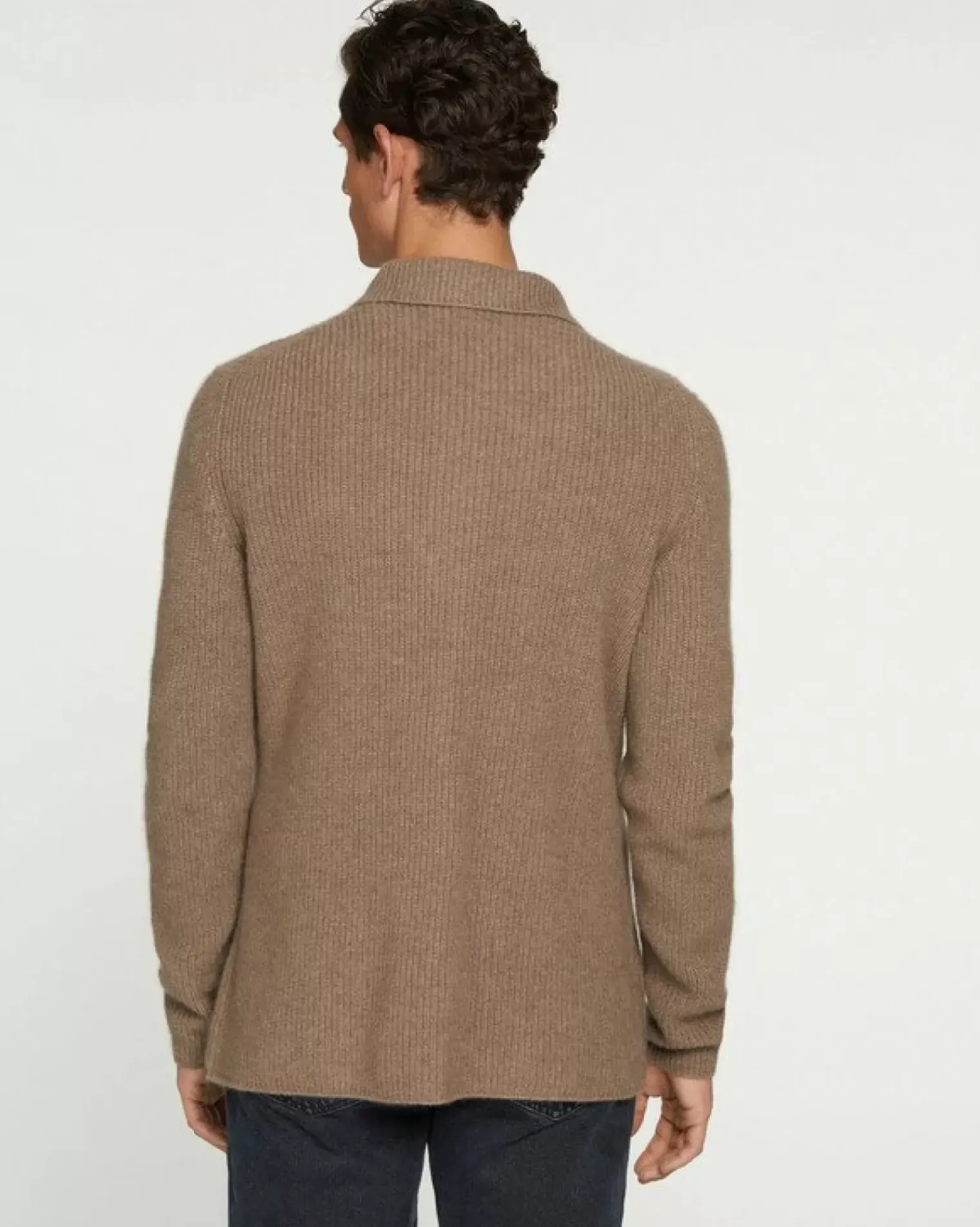 Kujten Jackets & Vests>Long Sleeves Blazer Cashmere Cardigan Beige Taupe