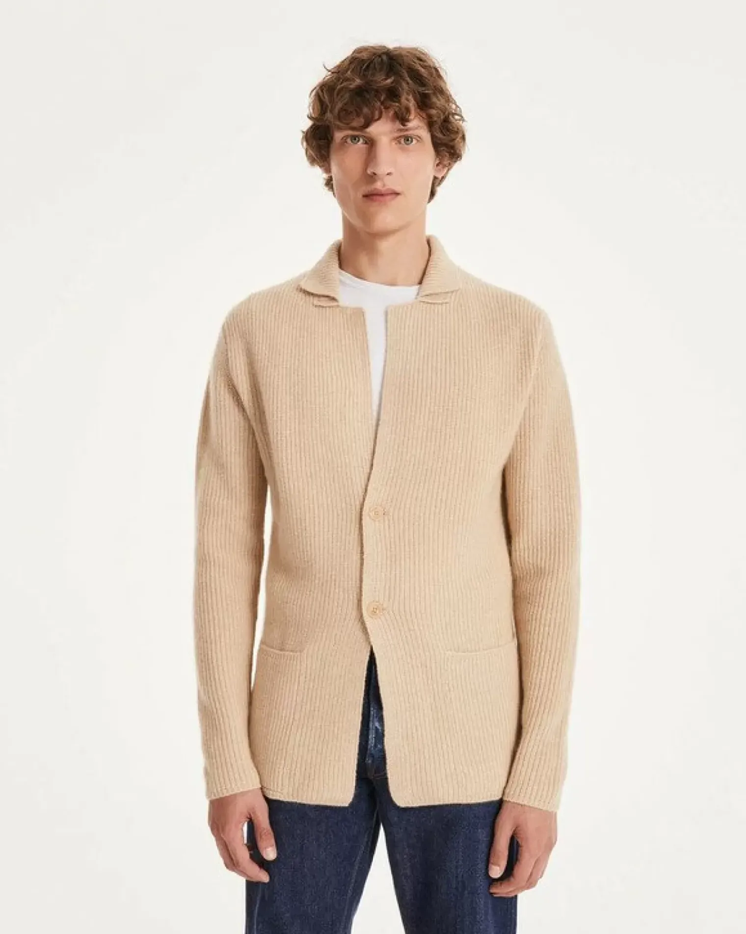 Kujten Jackets & Vests>Long Sleeves Cashmere Blazer Cardigan Organique