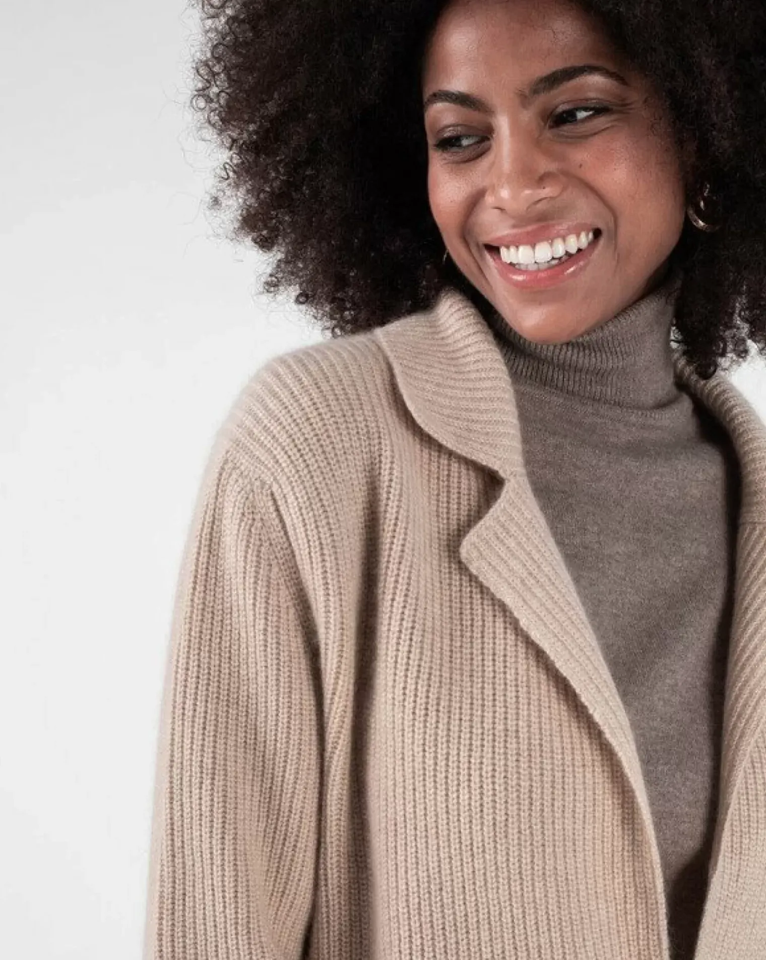 Kujten Jackets & Vests>Long Sleeves Cashmere Blazer Cardigan Organique