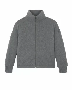 Kujten Coats>Long Sleeves Cashmere Puffer Jacket, 2-Threads Gris Flanelle