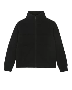 Kujten Coats>Long Sleeves Cashmere Puffer Jacket, 2-Threads Noir