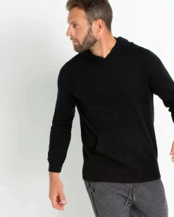 Kujten Sweaters & Sweatshirts>Long Sleeves Cashmere Sweatshirt Noir