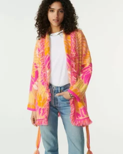 Kujten Jackets & Vests>Long-Sleeved Cashmere Jacket Marigold