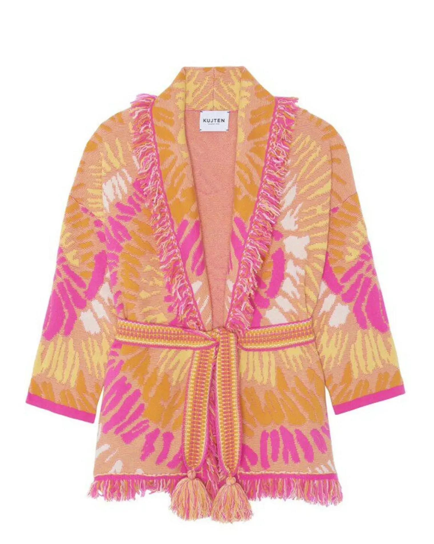 Kujten Jackets & Vests>Long-Sleeved Cashmere Jacket Marigold
