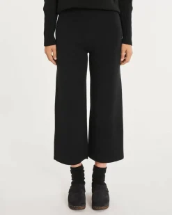 Kujten Pants & Shorts>Loose Fitting Cashmere Trousers Noir
