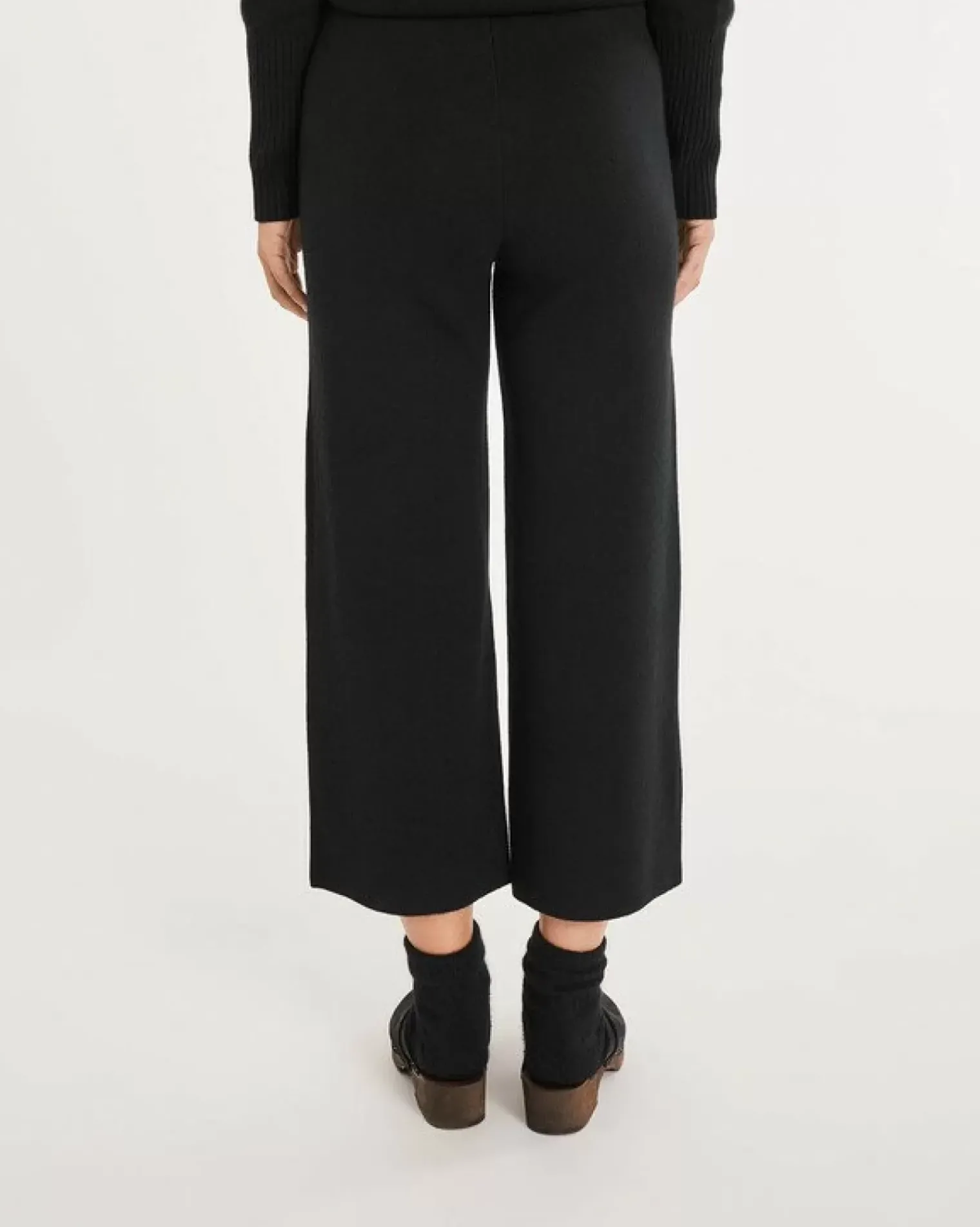 Kujten Pants & Shorts>Loose Fitting Cashmere Trousers Noir
