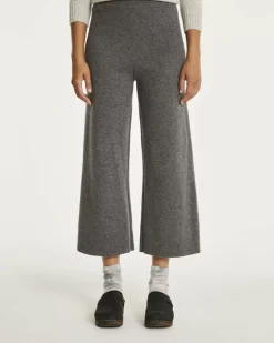Kujten Pants & Shorts>Loose Fitting Cashmere Trousers Gris Flanelle