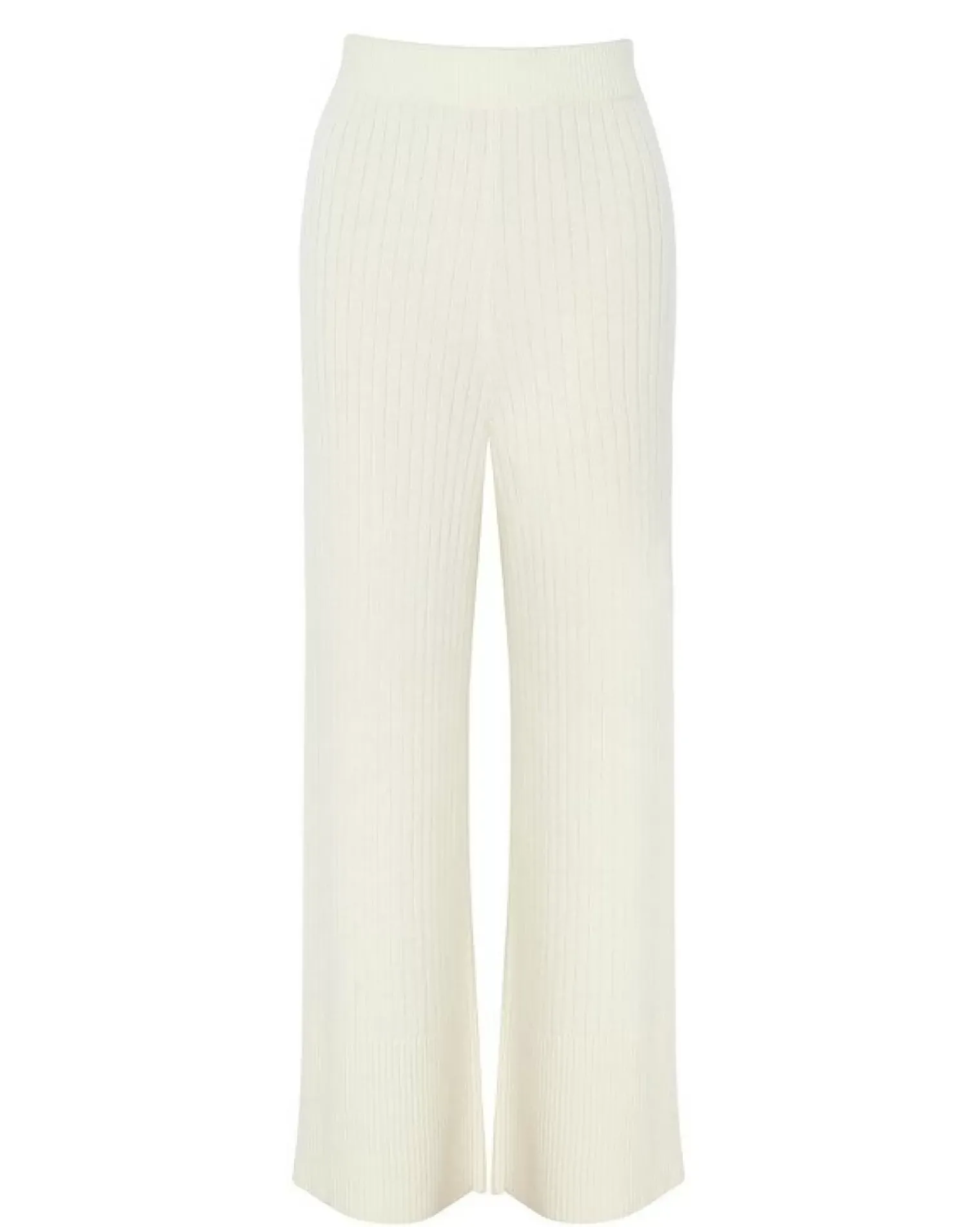 Kujten Pants & Shorts>Loose Fitting Cashmere Trousers Blanc Vintage