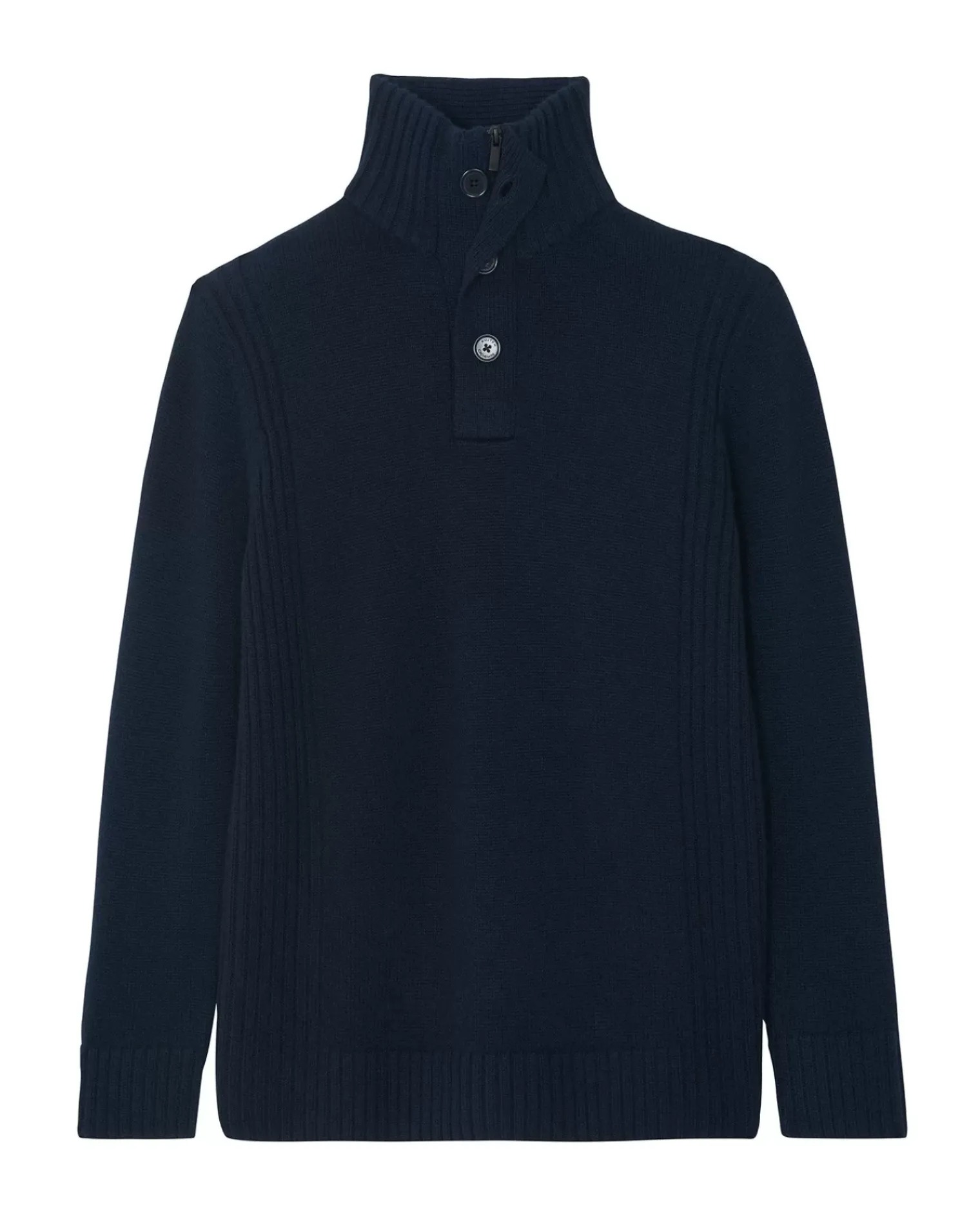 Kujten Sweaters & Sweatshirts>Man Cashmere Trucker Sweater Bleu Marine Fonce