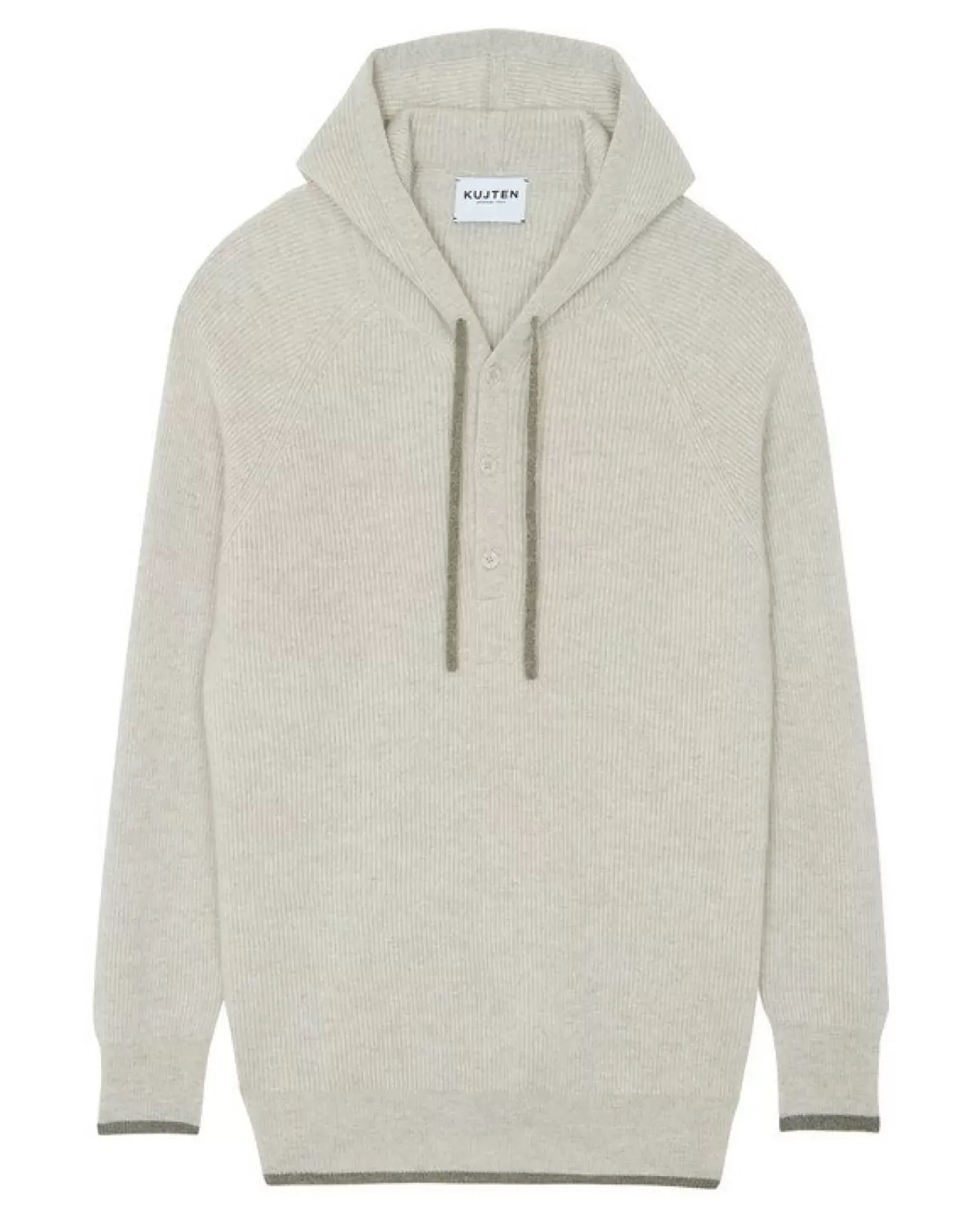 Kujten Hoodies>Men Cashmere Hoodie Avoine