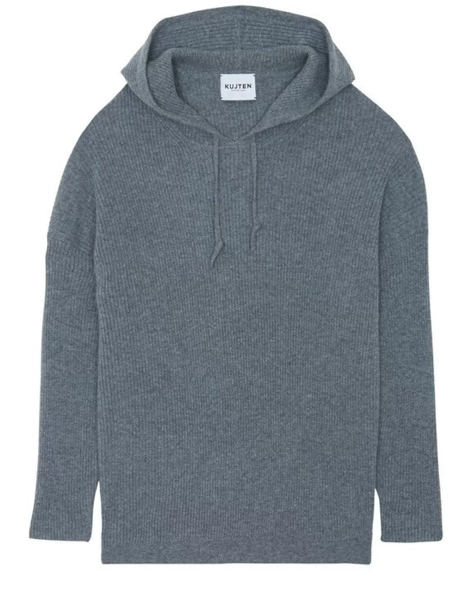 Kujten Hoodies>Men Cashmere Hoodie Gris Flanelle