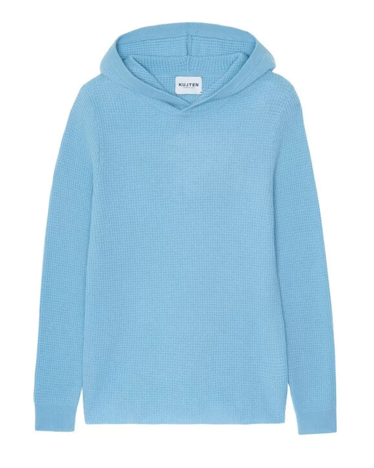 Kujten Sweaters & Sweatshirts>Men Cashmere Hoodie Blue Ice