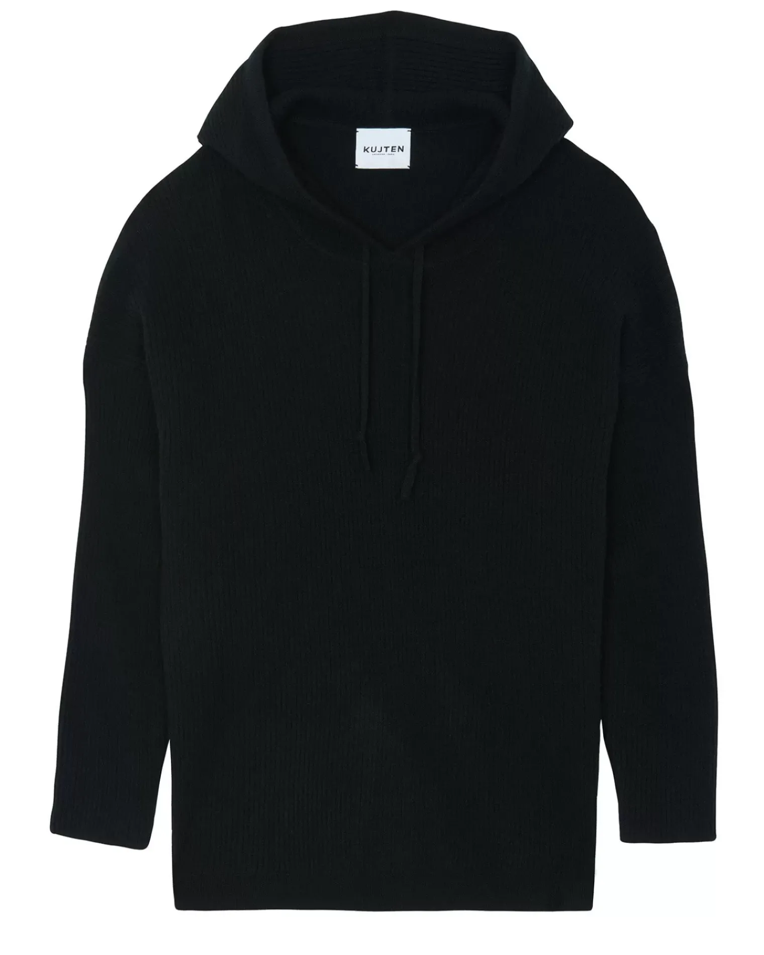 Kujten Hoodies>Men Cashmere Hoodie Noir