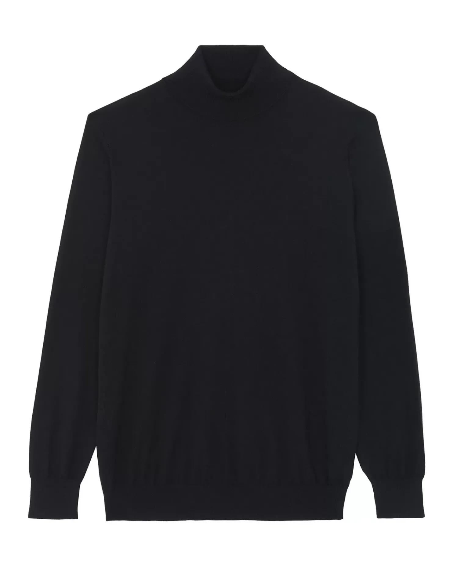 Kujten Sweaters & Sweatshirts>Men High-Neck Cashmere Sweater Noir