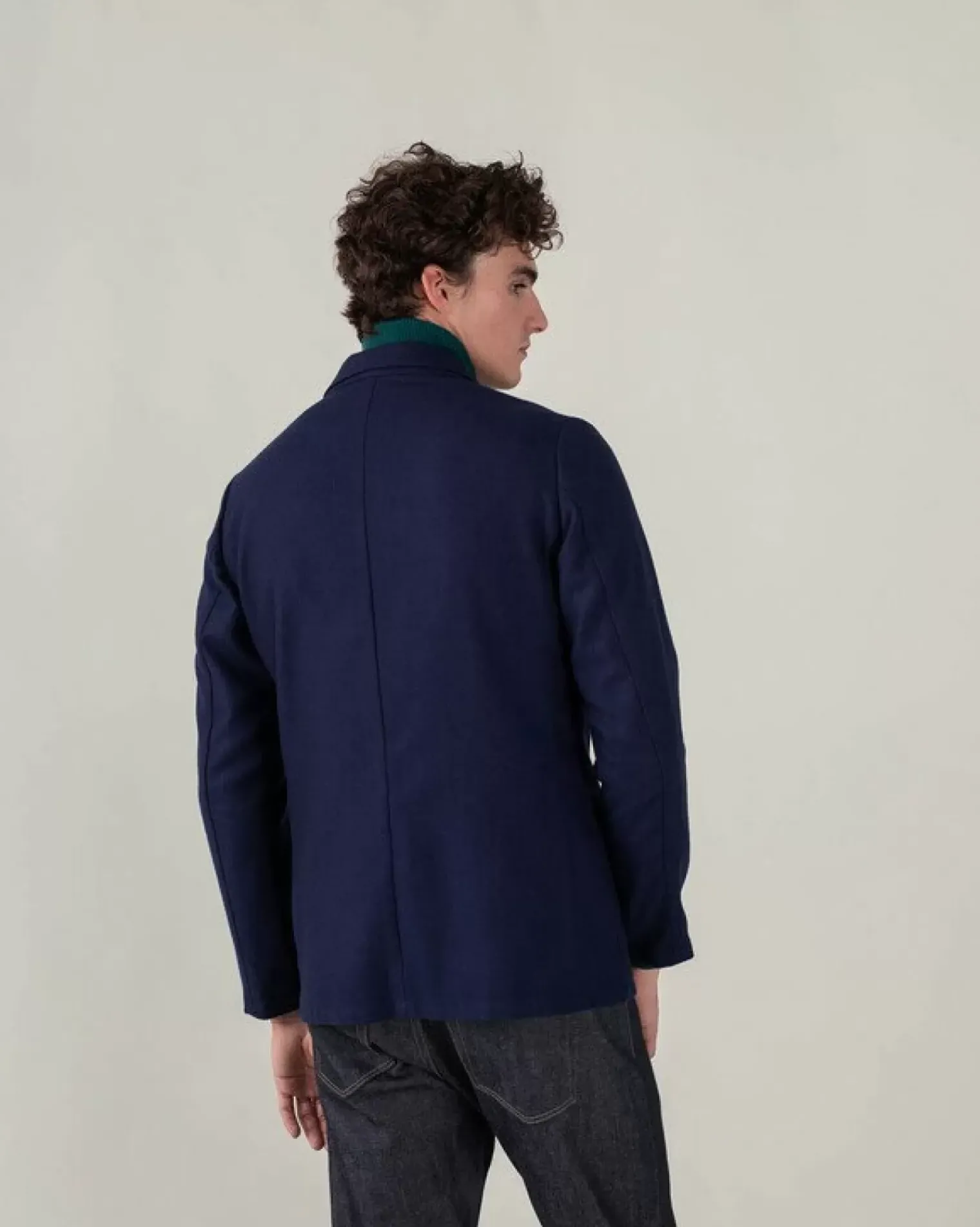 Kujten Coats>Men Shawl Collar Cashmere Blazer Jacket Bleu Marine Fonce