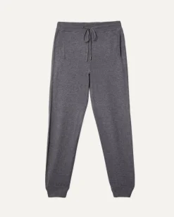 Kujten Joggings & Shorts>Men Straight Cut Cashmere Jogging, 2-Threads Gris Flanelle