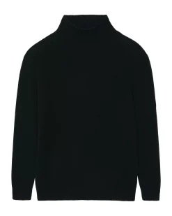 Kujten Sweaters & Sweatshirts>Men Turtleneck Cashmere Sweater Noir
