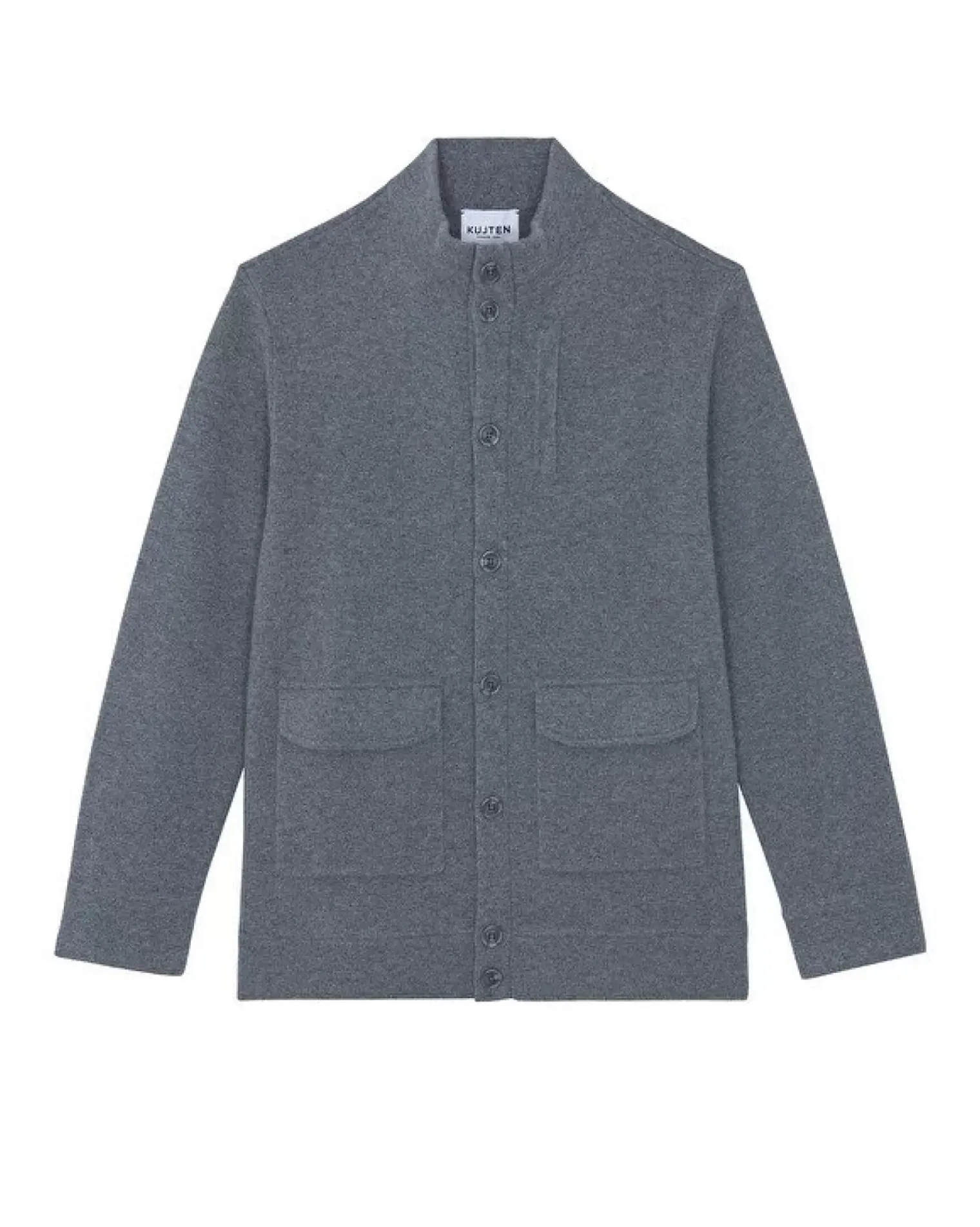 Kujten Jackets & Vests>Milano Cashmere Jacket, 2-Threads Gris Flanelle