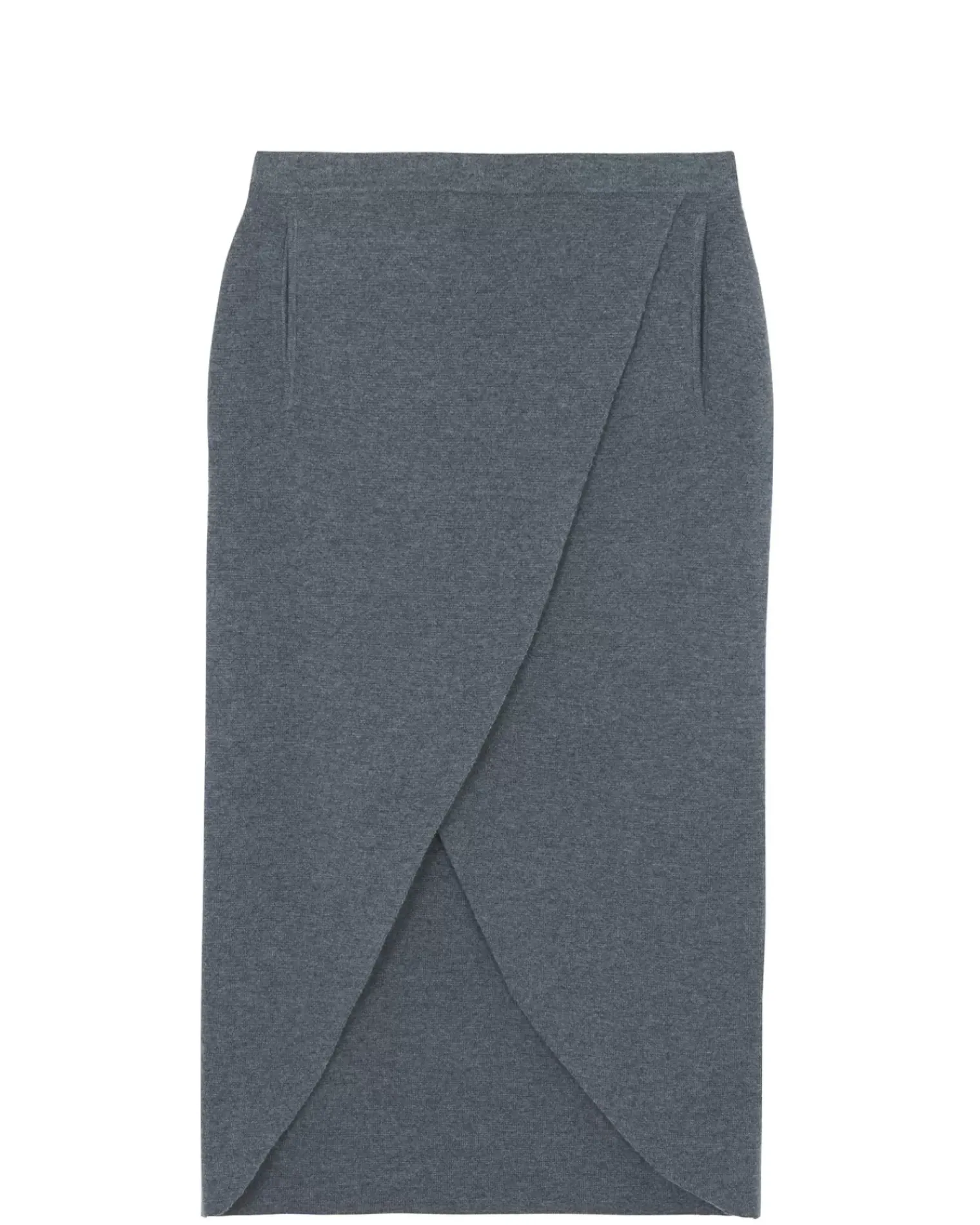 Kujten Dresses & Skirts>Milano Cashmere Wrap Skirt, 2-Threads Gris Flanelle