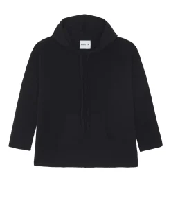 Kujten Hoodies>Milano Oversized Cashmere Hoodie, 2-Threads Bleu Marine Fonce