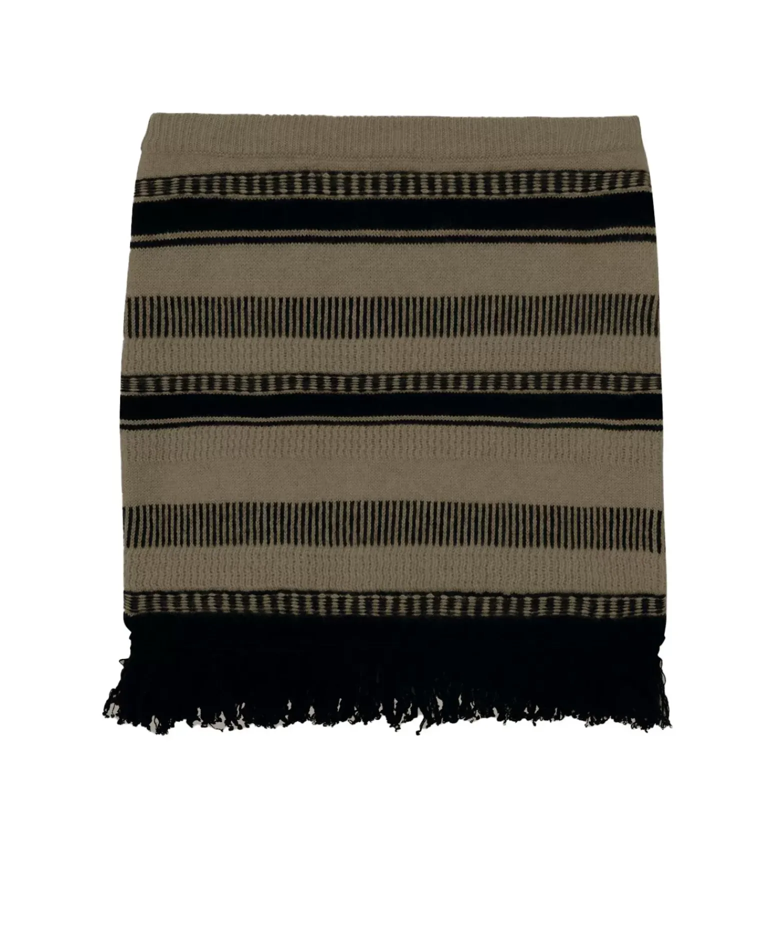Kujten Dresses & Skirts>Mini Cashmere Skirt, 4-Threads Kaki Moss