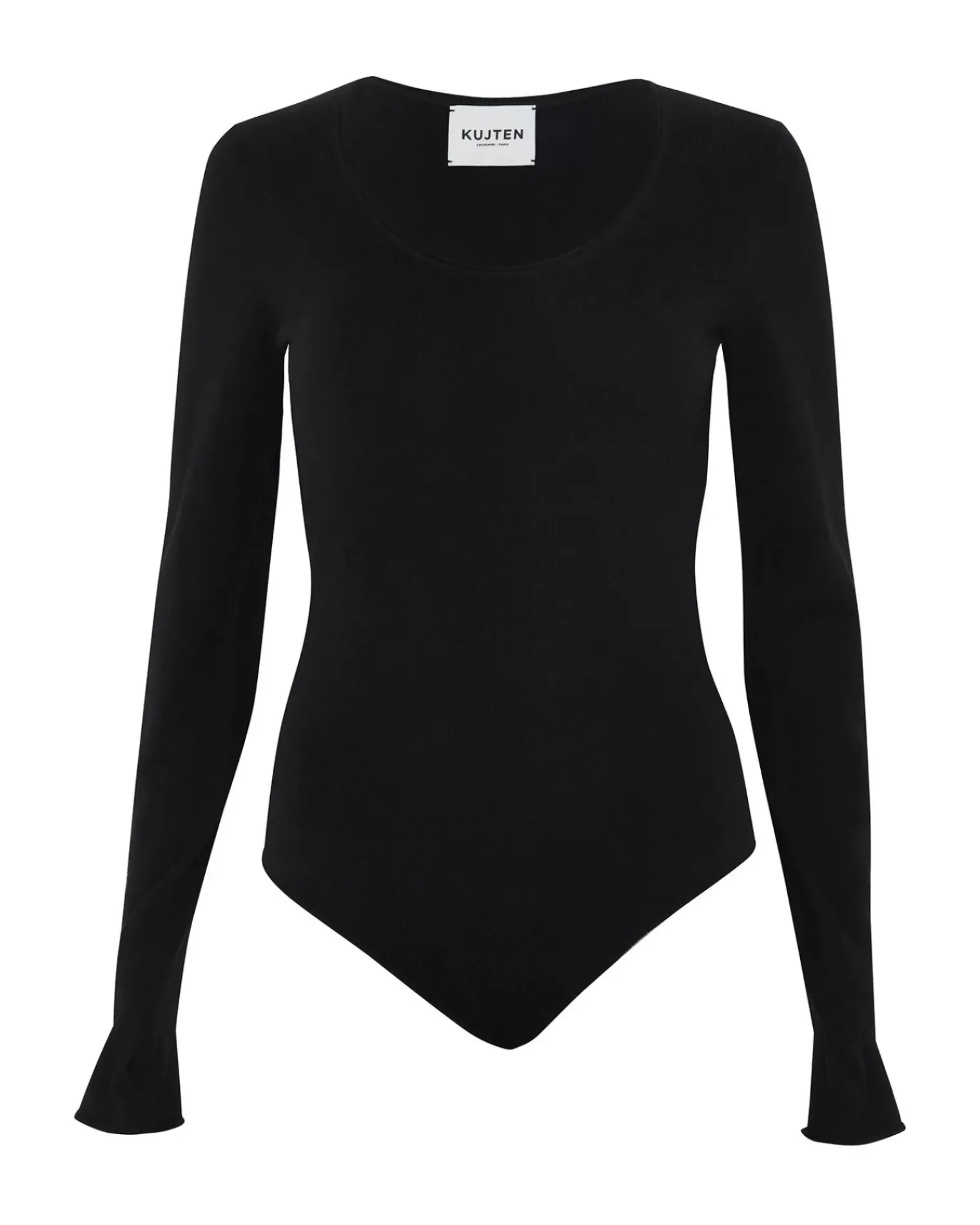 Kujten Body>Mittens Sleeves U Neck Cashmere Body Noir
