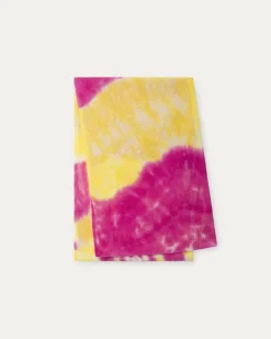 Kujten Scarves & Snoods>Off-Gauge Cashmere Scarf Jaune Tennis