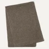 Kujten Scarves & Snoods>Off-Gauge Knitted Cashmere Scarf, 2-Threads Kaki Chine