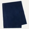 Kujten Scarves & Snoods>Off-Gauge Knitted Cashmere Scarf, 2-Threads Bleu Marine Fonce