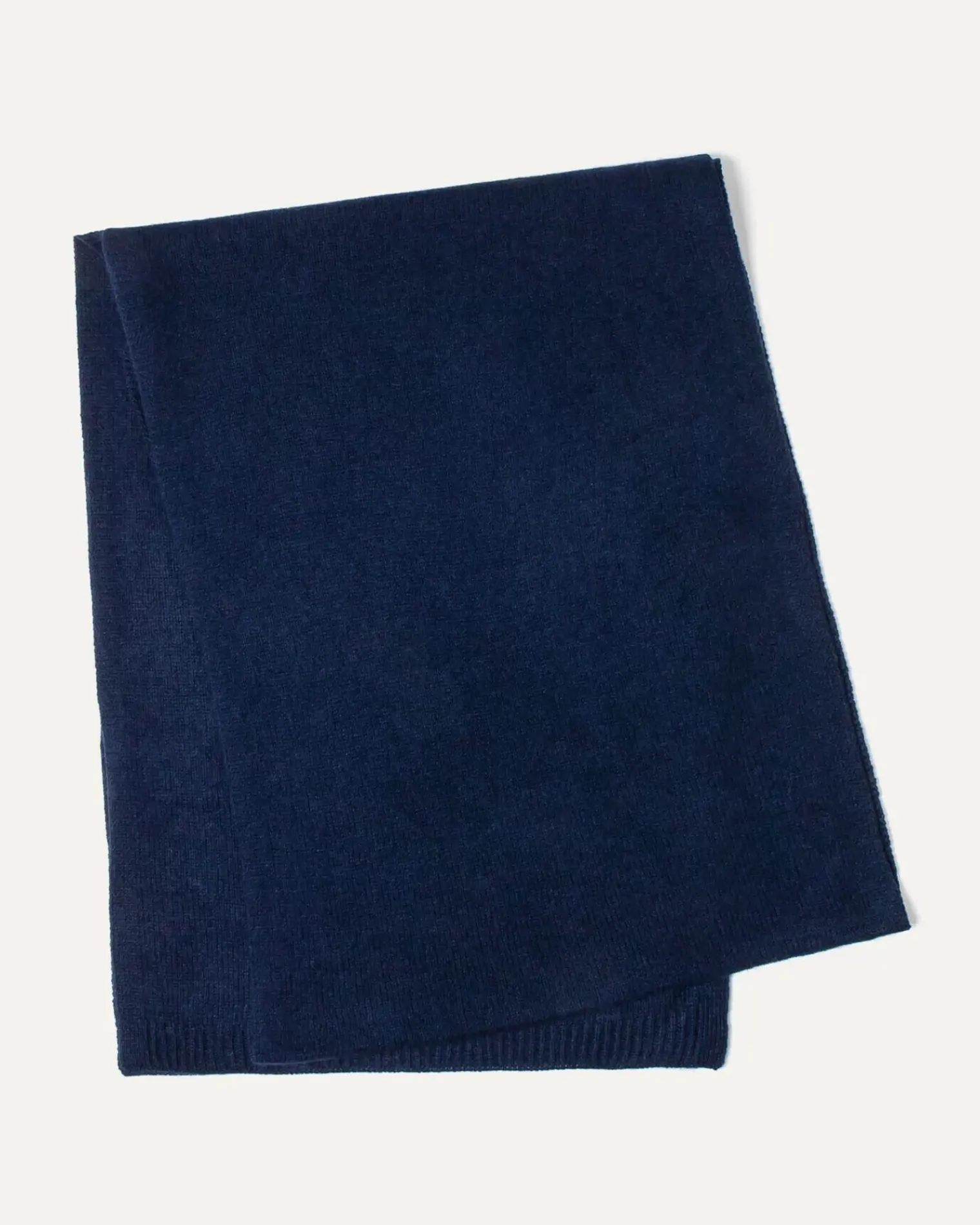 Kujten Scarves & Snoods>Off-Gauge Knitted Cashmere Scarf, 2-Threads Bleu Marine Fonce