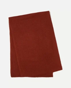 Kujten Scarves & Snoods>Off-Gauge Knitted Cashmere Scarf Bordeaux Sienne